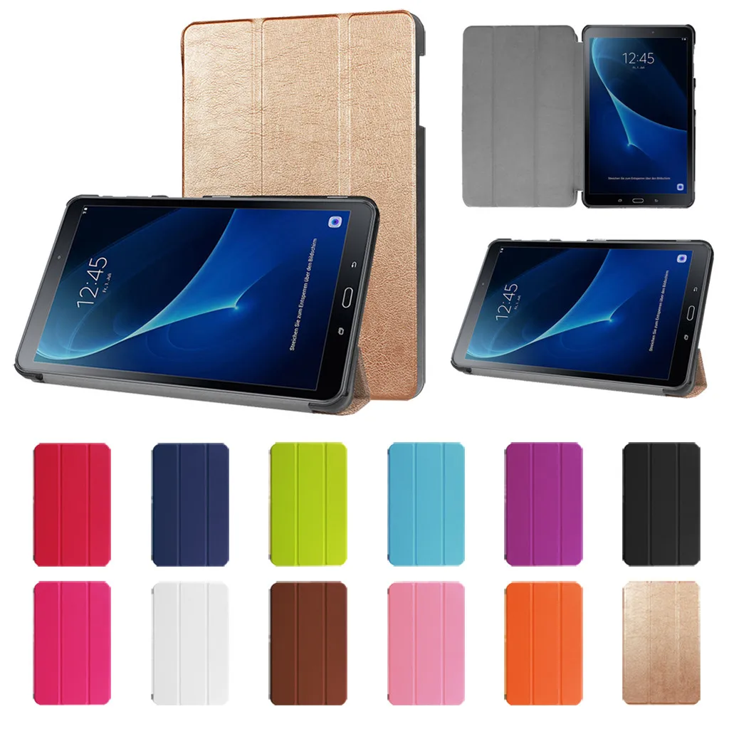 Тонкий Магнитный Складной флип-чехол из искусственной кожи для Samsung Galaxy Tab A 10 1 2016