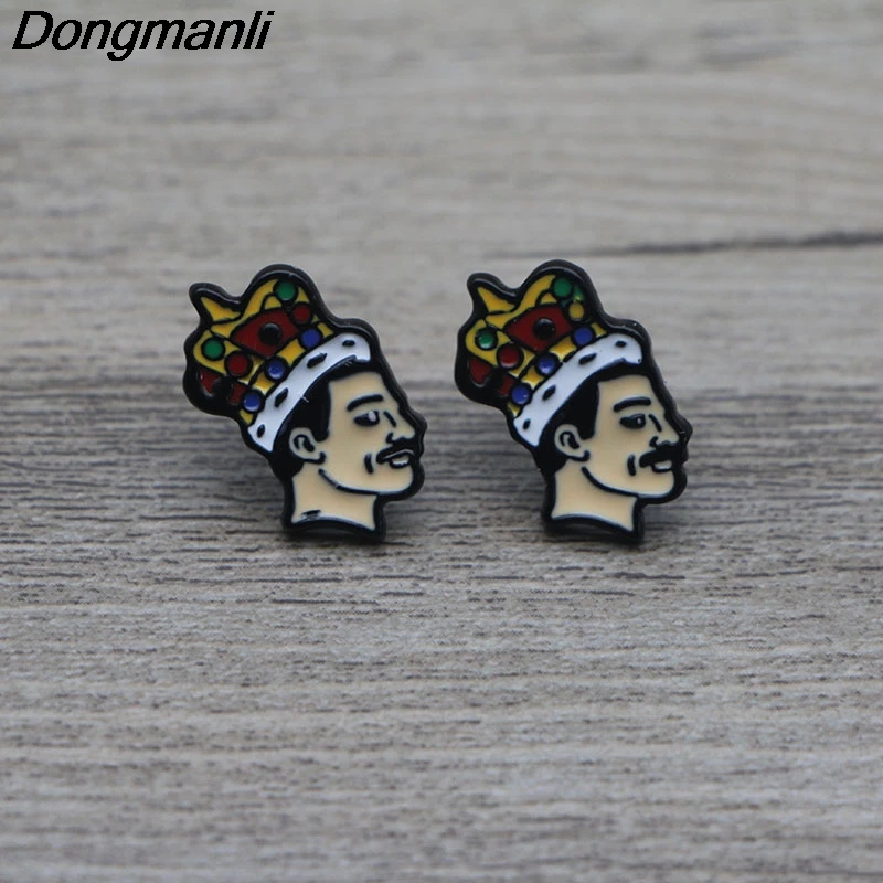 

DMLSKY Singer band Musician Stud Earrings Cute Earrings Enamel Earrings For Women Girls Ear Stud M2577