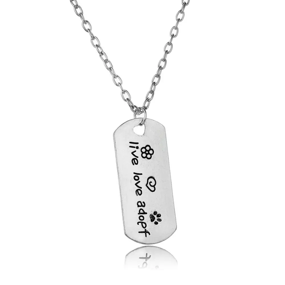 Ожерелье с кулоном в виде собак и лап|mens chokers|live love adoptdog paw |