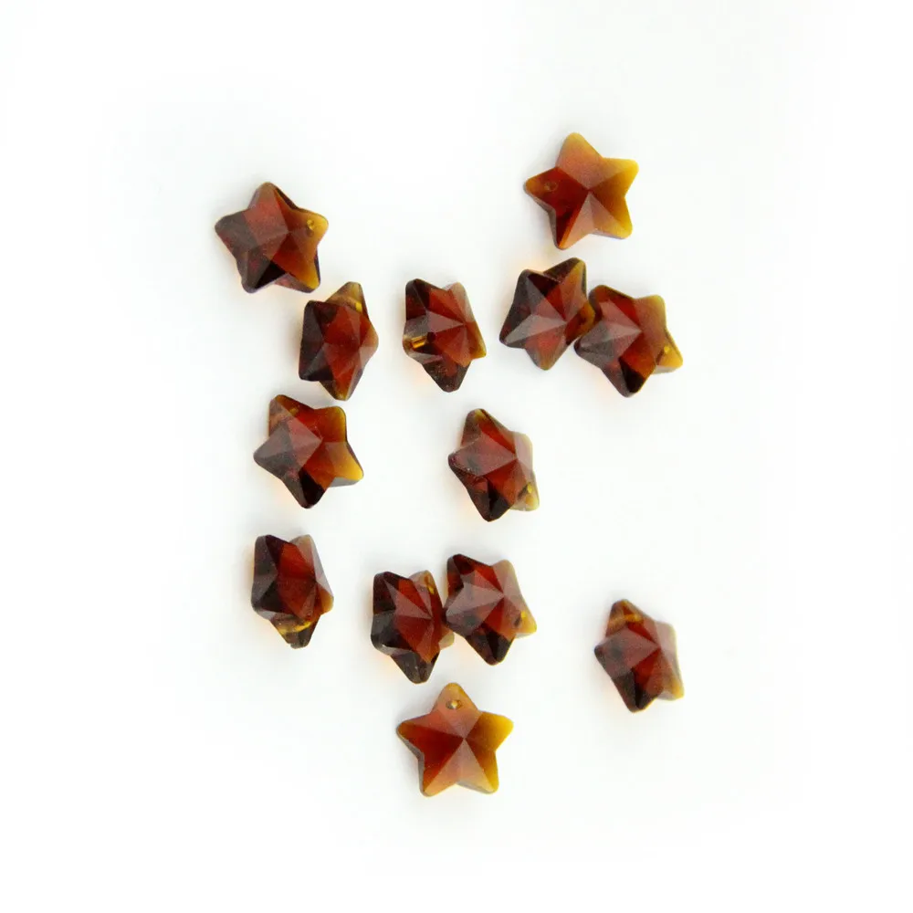 Новинка бесплатная доставка 2000 шт чай 14 мм 1 отверстие хрустальные Звездные