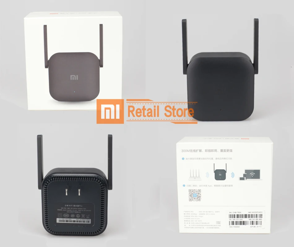 Xiao mi WiFi усилитель Pro 300MBPS Repetidor покрытие сигнала 2,4G WiFi ретранслятор расширитель Roteador mi беспроводной маршрутизатор