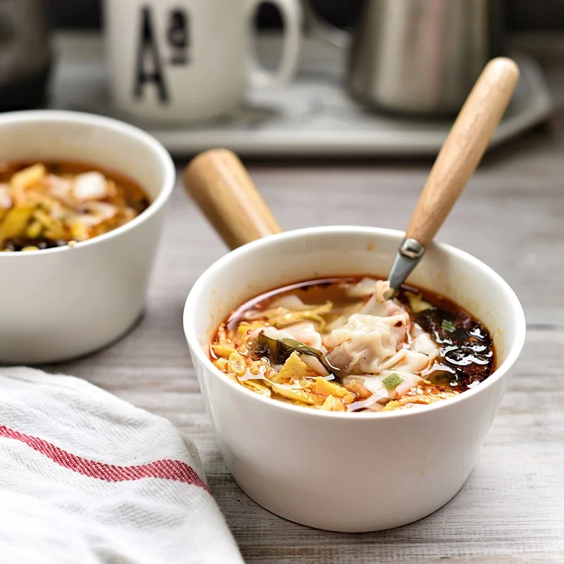 Европейская креативная керамика с ручкой для приготовления риса на пару