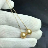 shilovem 18k yellow natural freshwater pearls drop earrings fine jewelry women trendy anniversary christmas gift myme7 8zz