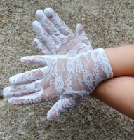 new flower girl lace gloves short wrist length finger for wedding special occasion gloves