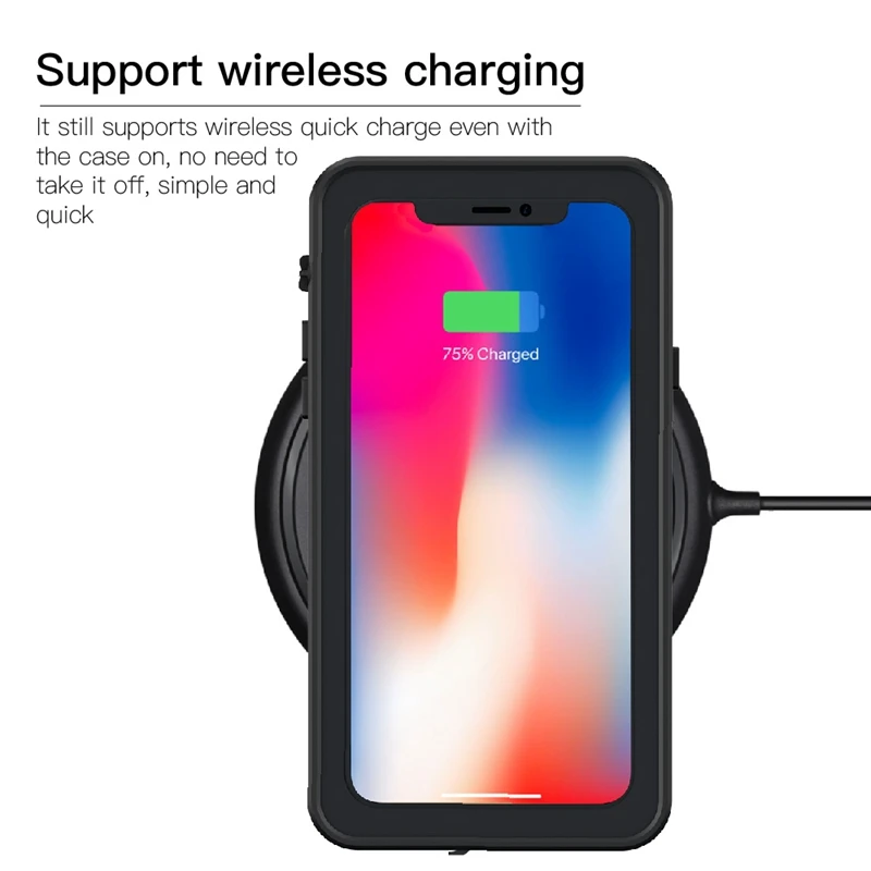 Водонепроницаемый чехол для iphone X XS водонепроницаемый 8 Plus 7 с полной защитой