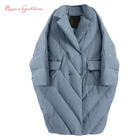 winter new fashion women long down jacket warm coat oversize outwear plus size female thicken parkas