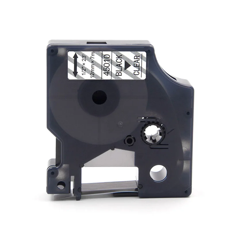45010 Black on Clear Absonic 12 мм совместимый с dymo D1 лента этикеток для принтера лента 45013 45010 45017 45018 для производитель Этикеток Dymo LabelManager 160 280 260P - Цвет: 45010 Black on Clear