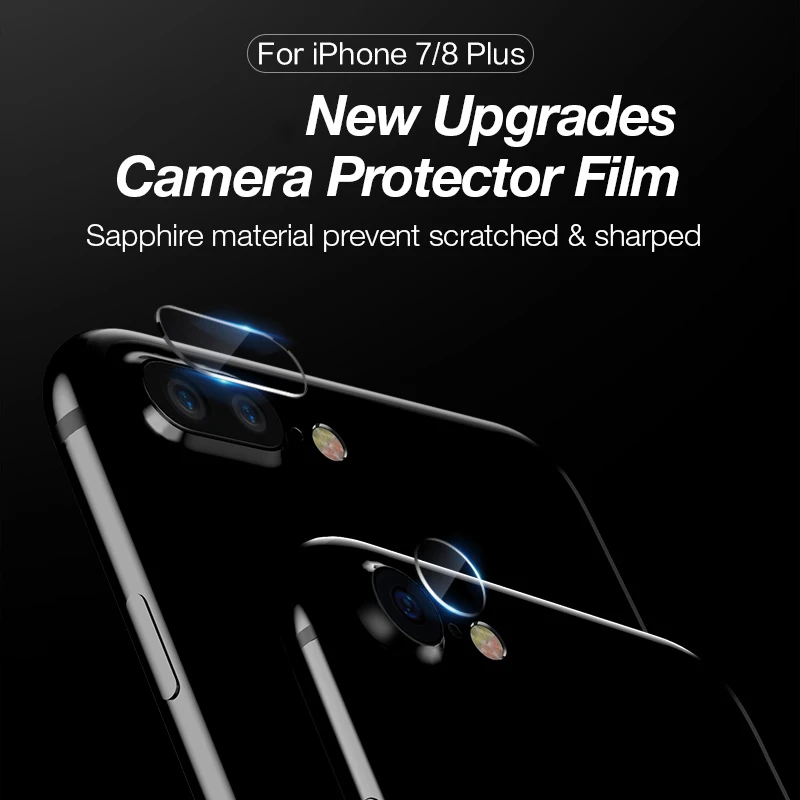 Закаленное стекло для объектива камеры iPhone 8 7 Plus прозрачная полная защита экрана