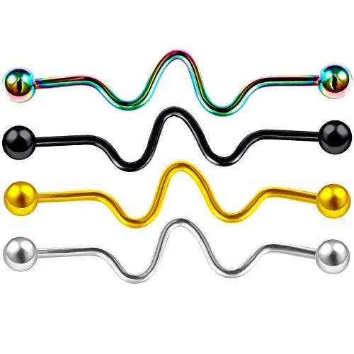 MODRSA 1 шт. туннели из нержавеющей стали с заглушками для ушей анодированная