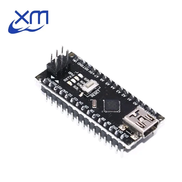 1 шт. синий/черный/красный ATMEGA328/168 P Nano V3.0 контроллер NANO V3 совместимый nano CH340 USB драйвер без кабеля для Arduino - Цвет: NANO-Black soldered
