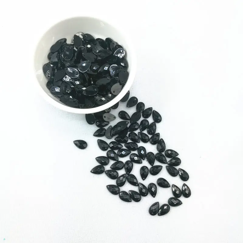 8*13mm Sewing Crystal AB Acrylic Flatback Rhinestones Sew On Stones Drop Shape Strass Crystals for DIY Clothes Jewelry 2 hole | Дом и сад