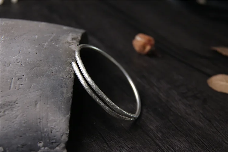 Серебряный женский серебряный браслет с надписью His mouth тонкий из Чиангмай