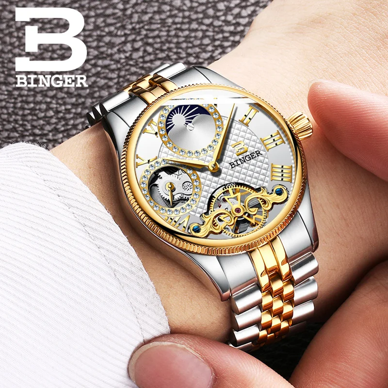 Роскошные винтажные часы Tourbillon с летающим колесом для мужчин автоматические