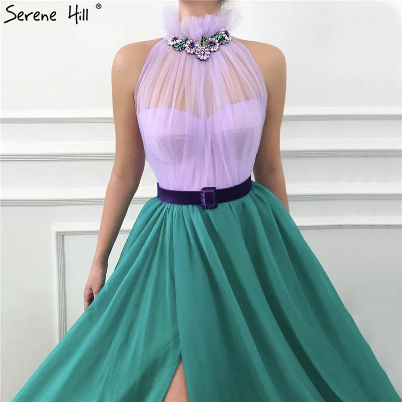 Фиолетовые зеленые а силуэта сексуальные платья для выпускного вечера длинные