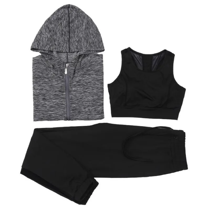 2018 новый комплект для йоги на зиму и осень из 3 предметов женщин ropa deportiva mujer