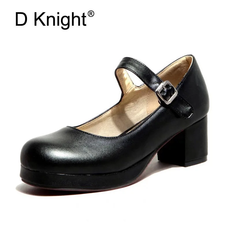 

Женские туфли с ремешком на щиколотке, повседневные туфли-лодочки на платформе и высоком каблуке, Размеры 33-43, для весны и лета, 2019