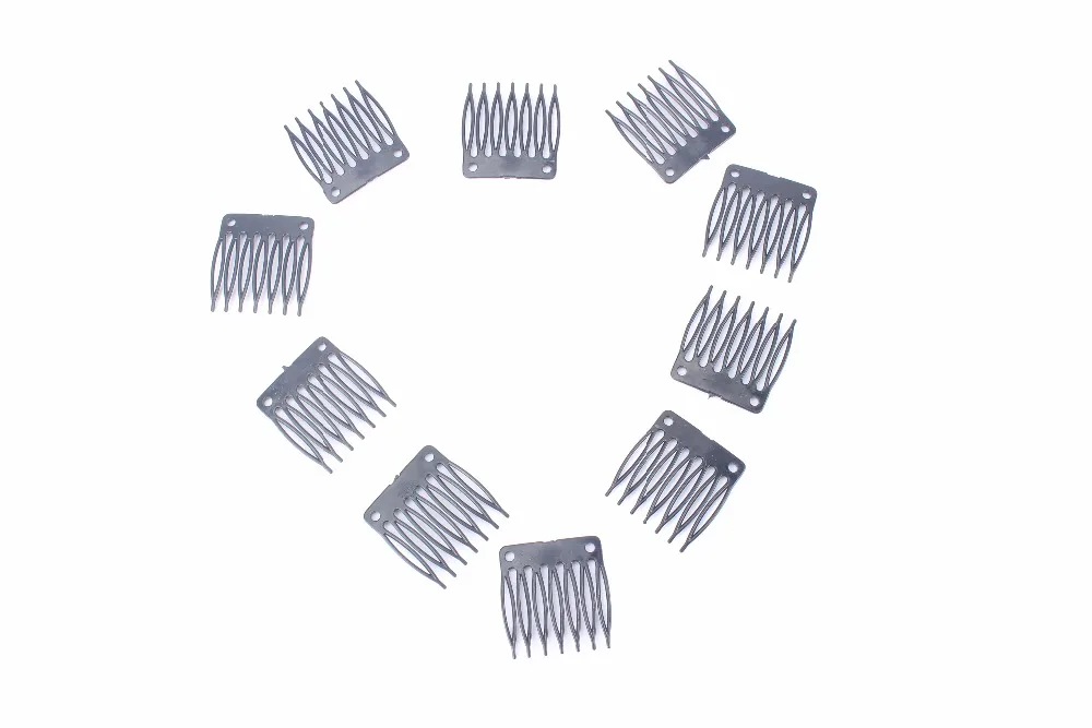 10 шт./лот Аксессуары для париков черные волосы по оптовой цене гребни прикрепить