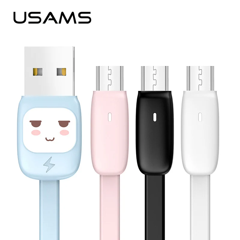 USAMS Candy мультипликационный Micro USB кабель 2A Быстрая зарядка для передачи данных Samsung