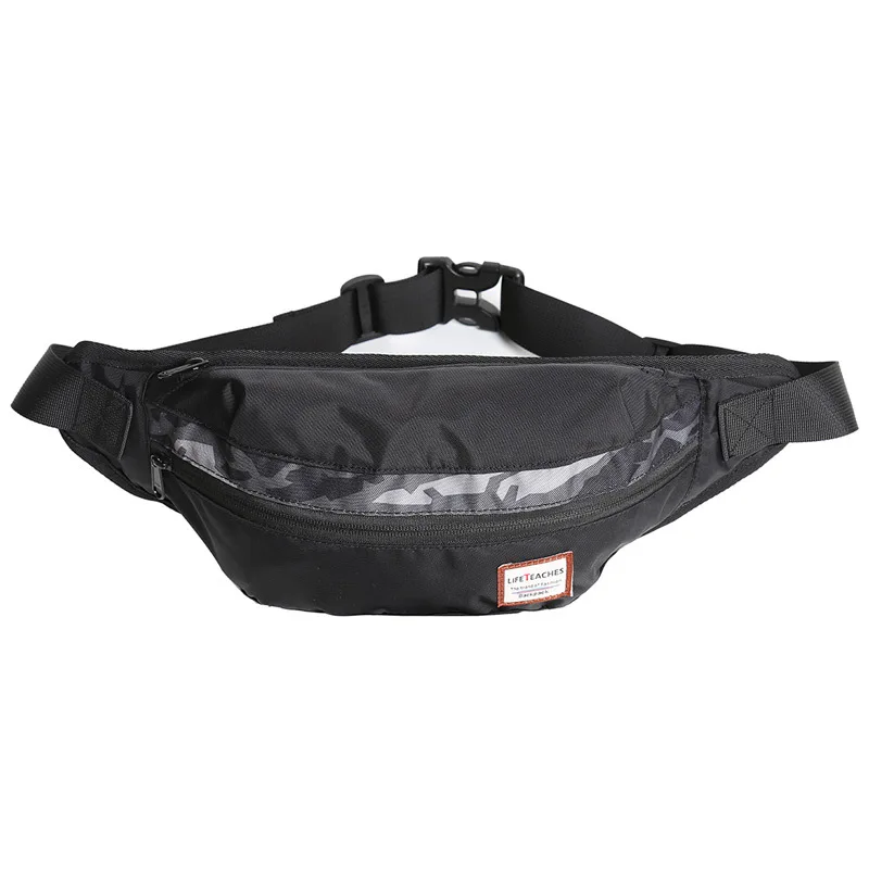 Fanny Packs для женщин и мужчин поясная сумка унисекс Пакет Регулируемый Ремень Черный Грудь Сумки на открытом воздухе путешествия Велоспорт Спорт
