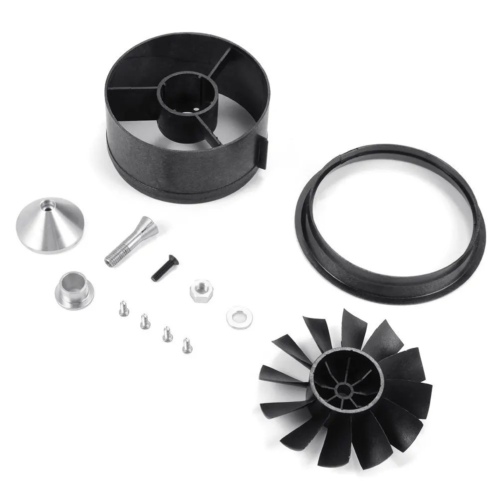 

EBOYU QX-Motor 64mm EDF Duct Housing Fan 12-Blade Prop Unit Spare Parts Body Shell for RC Jet Airplane