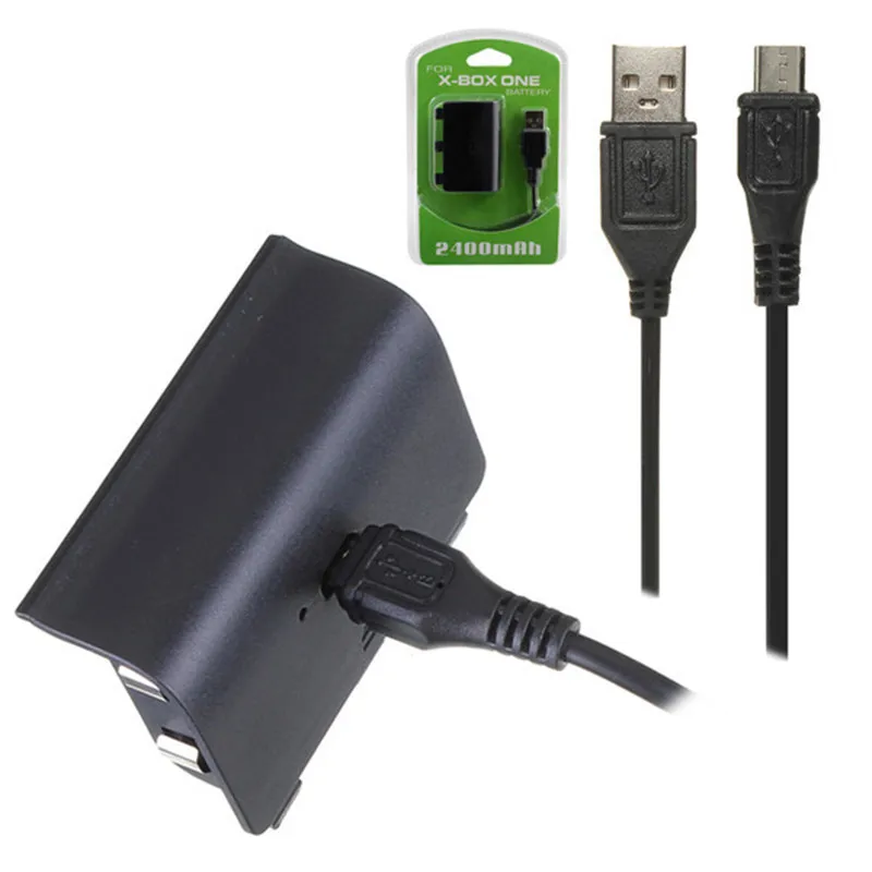 Запасной аккумулятор для геймпада Microsoft запасной 2400 мАч с USB зарядкой