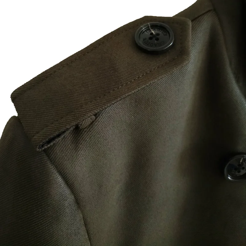 Suede Leather Trench Coat Men Windbreaker Warm Winter Cloak Mens Long Coat Plus Size 5xl 6xl Male Overcoat Korean Style Clothing