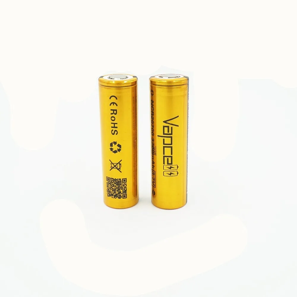 Бесплатная доставка 4 шт. батарея Vapcell NCR 20700 3200 мАч 30 А перезаряжаемая с высоким