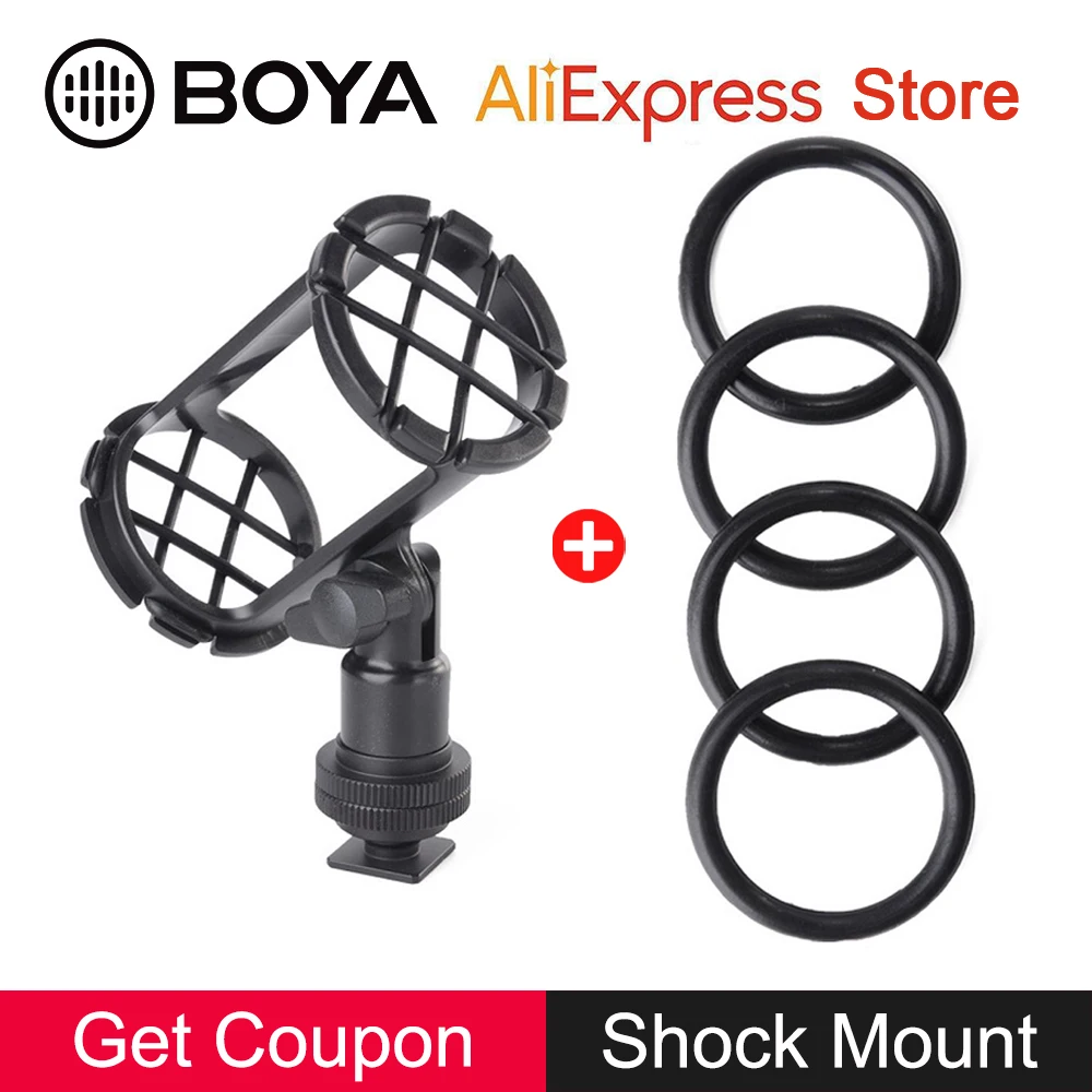 BOYA BY-C04 ударное крепление для Audio-Technica AT897 ATR6550 Sennheiser MKH-416 ME66 K6 MKE-600 Azden SGM-1X Sony ECM-CG50