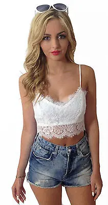 Модные женские летние сексуальные кружевные топы без рукавов повседневные