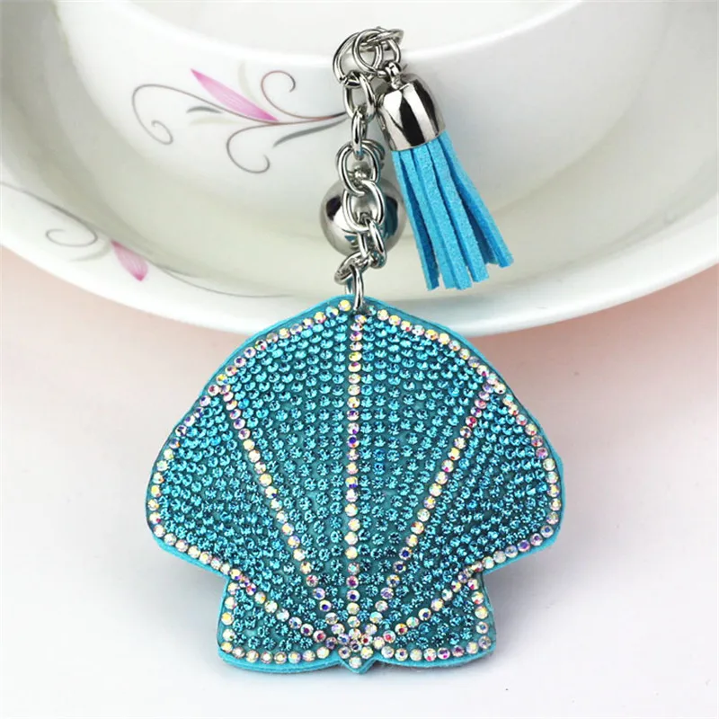 Брелоки в стиле гребешков модный брелок с кисточками Кристальный для ключей со