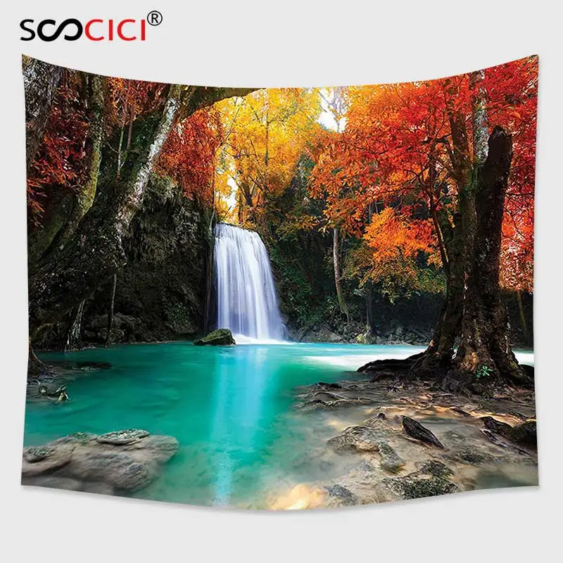 Настенный Гобелен Cutom декор из натурального водопада коллекция глубоководных
