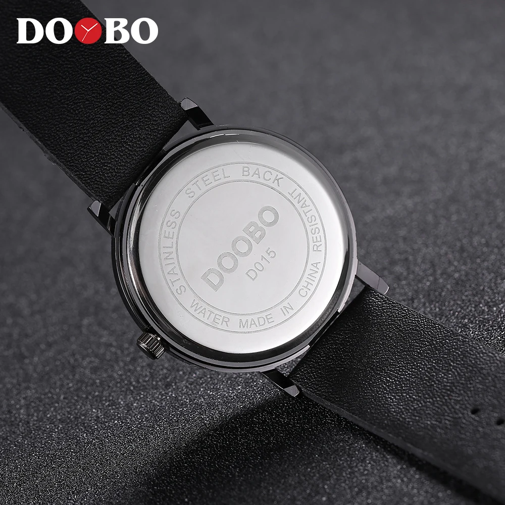 2017 doobo Топ люксовый бренд кожаный ремешок моды Повседневное платье Бизнес