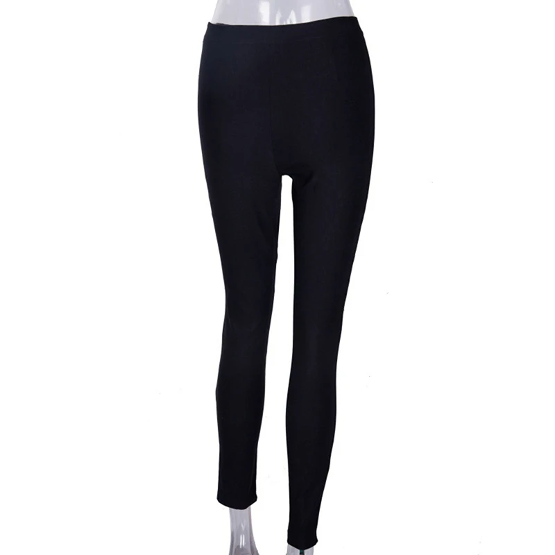Women High Waist Pants Hollow Out Pentagram Pencil Black Pantalones Mujer Slim Casual Female Stretch Trousers | Женская одежда