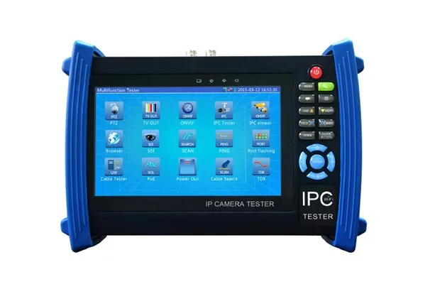 7 inch IP tester CCTV monitor HD TVI analog cameras testing onvif 1080p Visual fault locator optical fiber TDR POE | Безопасность и