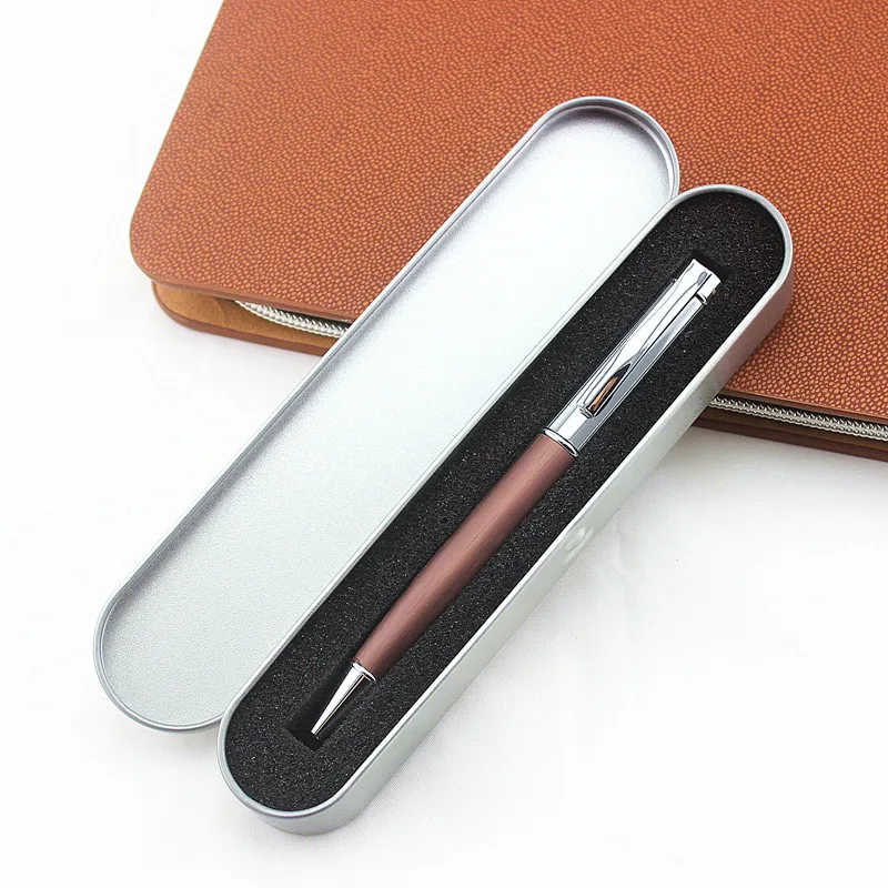 

Роскошная Высококачественная шариковая ручка из нержавеющей стали и дерева для бизнеса и офиса, Новинка