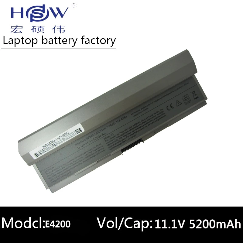 HSW 5200 мАч батарея для Dell Latitude E4200 E4200n 0F586J 0R331H 0R640C 0R839C 0R840C 0R841C 0U444C 0W341C 0W343C|battery for dell|dell
