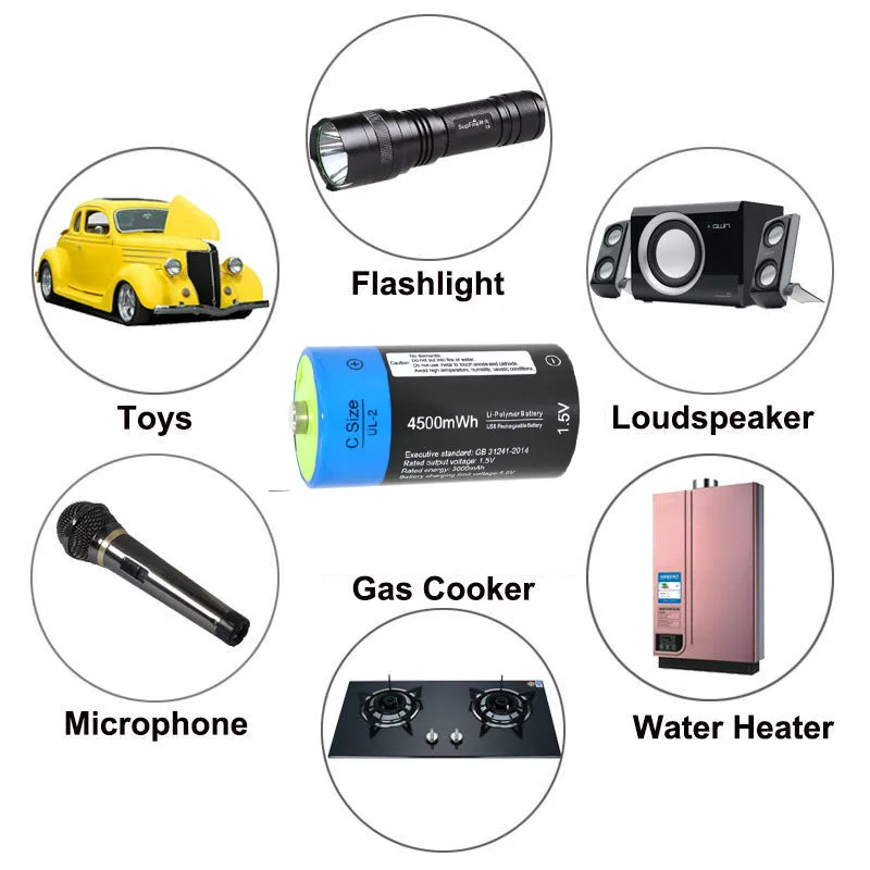 4 шт. литий полимерные аккумуляторные батарейки 1 5 в МВт/ч|li-ion battery|rechargeable batterybattery c
