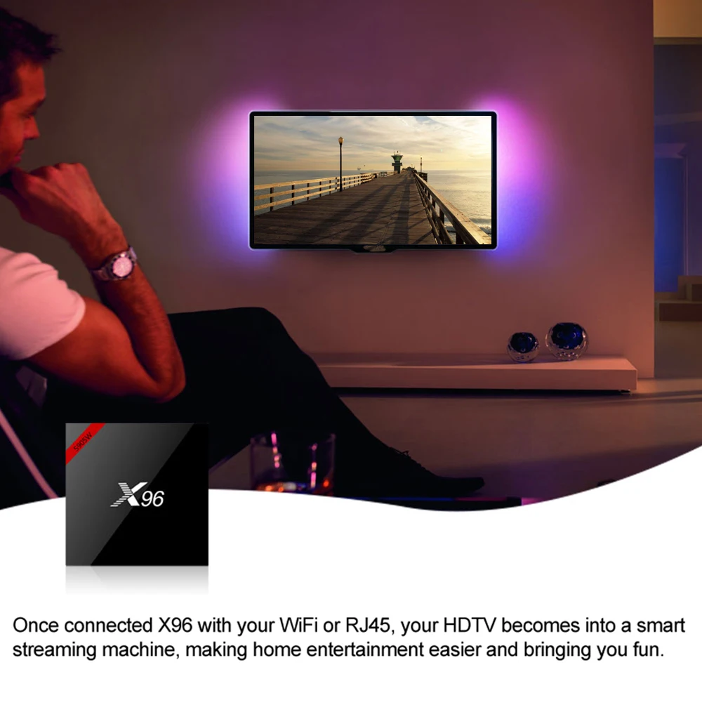Лучший Android tv Box X96 MINI 4 K 3D Amlogic S905W четырехъядерный Android tv set top box tv box X96