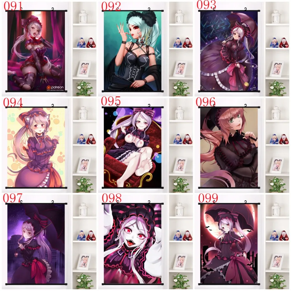 Персонаж Аниме Overlord Ainz Ooal платье shalltear bloodfallen настенные свитки плакат Настенные подвесные плакаты коллекция домашнего декора подарки