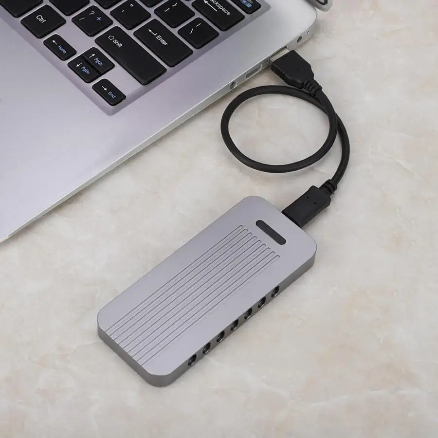 USB3.1 TYPE-C PCI-E NVME Protocol M-Key Interface High Speed SSD Mobile Hard Disk Box | Электроника