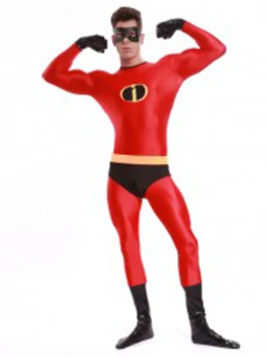 

The Incredibles Mr Incredible Spandex Superhero Costume Zentai Bodysuit Halloween Costumes Hot Sale Free Shipping