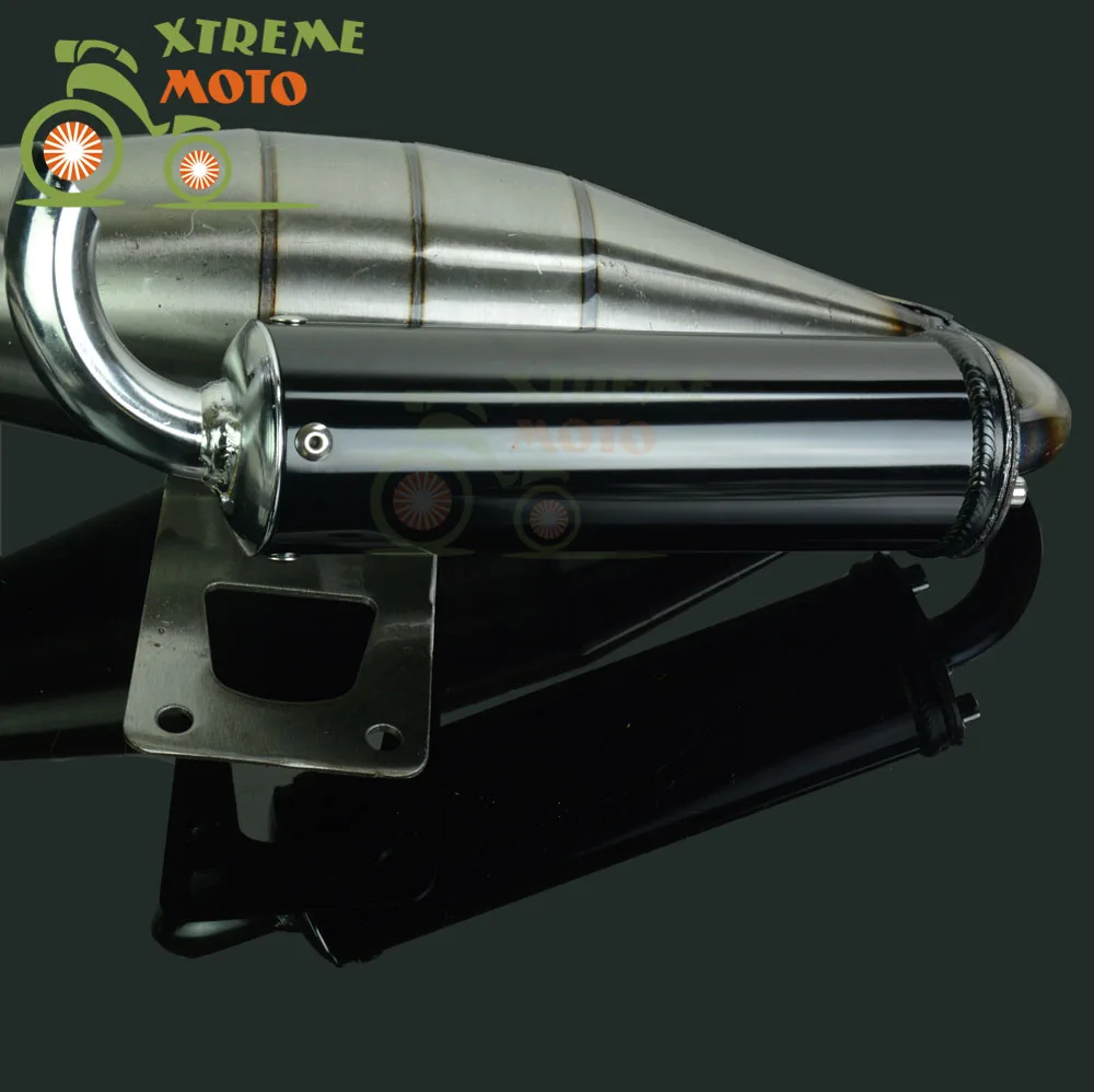 Полная выхлопная система мотоцикла глушитель труба Скутер мопед гоночный
