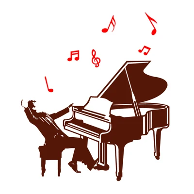 Акриловая настенная 3d наклейка пианино декоративное художественное украшение