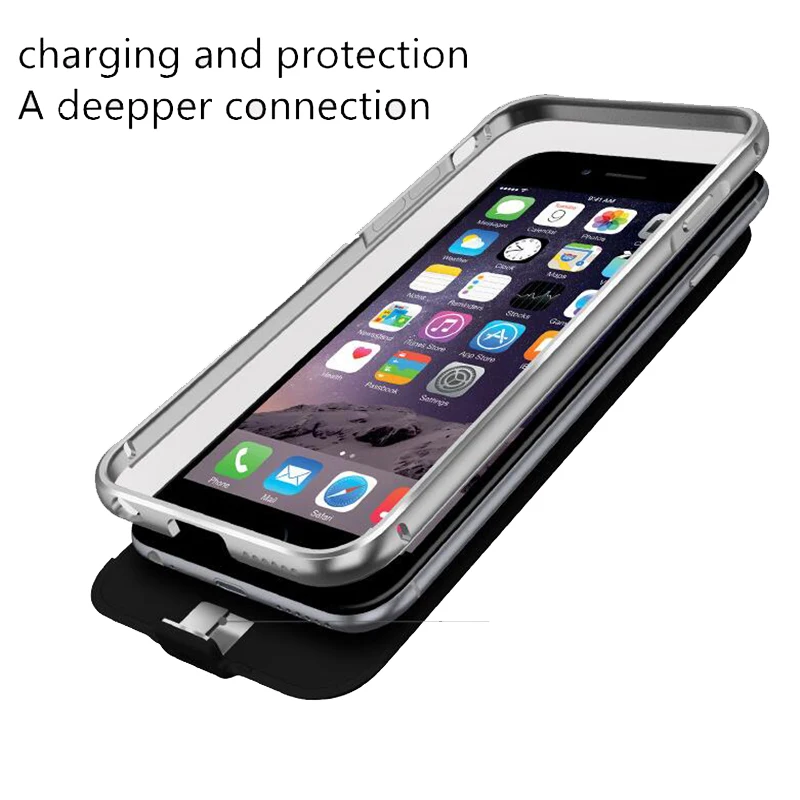 Для iPhone 6 Plus чехол для батареи ультратонкий металлический внешний аккумулятор 3200 Mah для iPhone 6 Plus чехол для батареи 6 S Plus 5,5 дюймов крышка