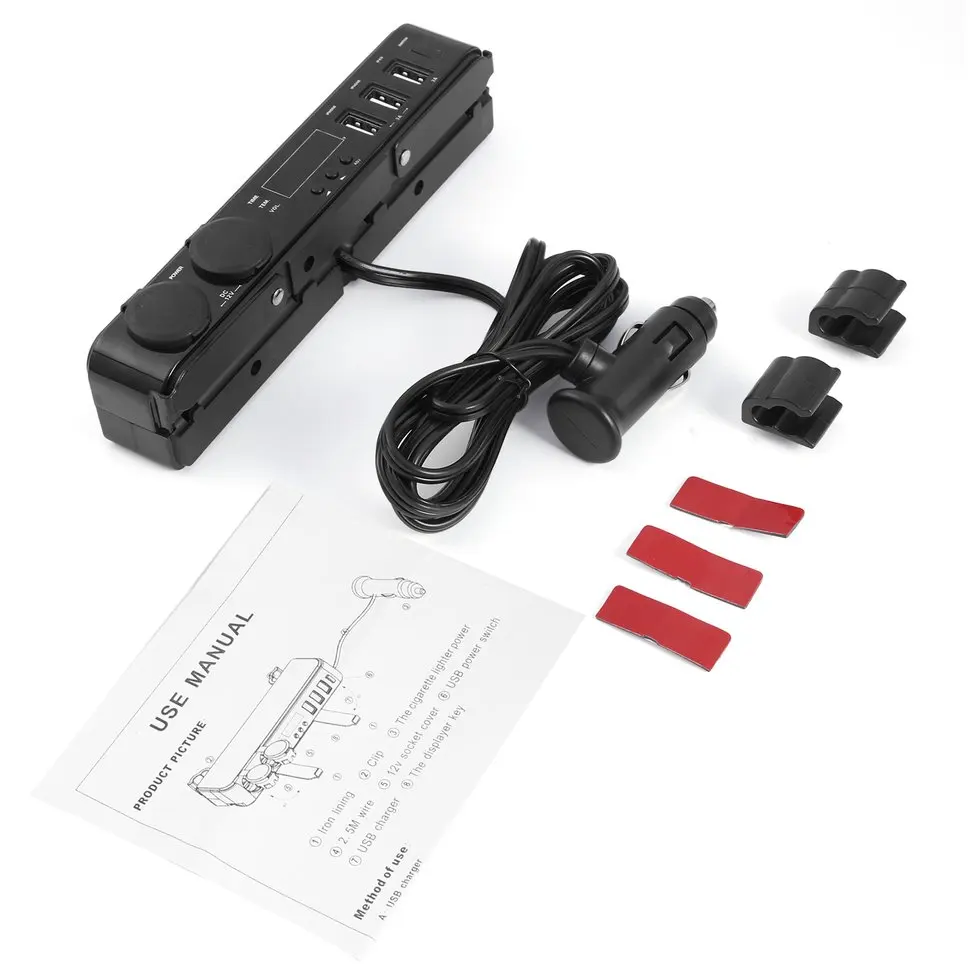 Автомобильное заднее сиденье подголовник крепление 3 порта 5 V 3A USB зарядное