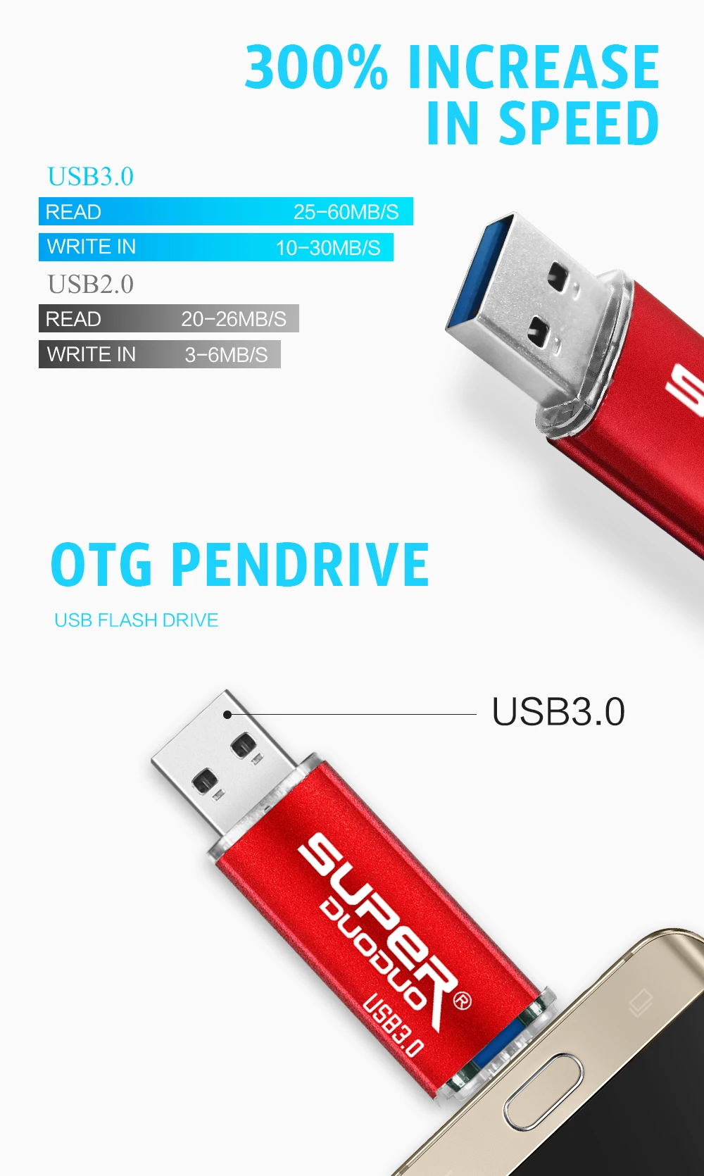 Лучшая OTG USB флэш-накопитель cle usb 3,0 stick 64G портативный флэш-накопитель смартфон Флешка 4g 8g 16g 32g 128G устройства для хранения