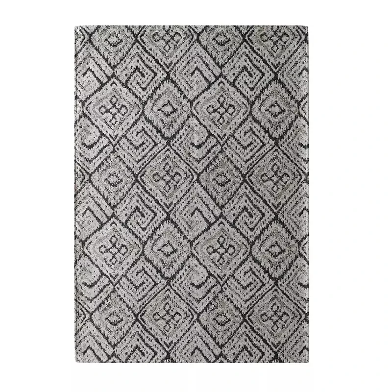 저렴한 포스트 모던 산업 바람 장식 카펫, 큰 크기 회색 컬러 기계 세척 영역 깔개, 검은 사각형 지상 매트 YP