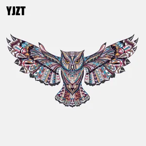 YJZT 18,1 см * 10,2 см Персонализированная Сова Племенной Тотем ПВХ автомобильная наклейка 11-01288
