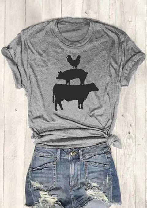 Футболка женская с коротким рукавом забавный базовый топ рисунком свинки члена