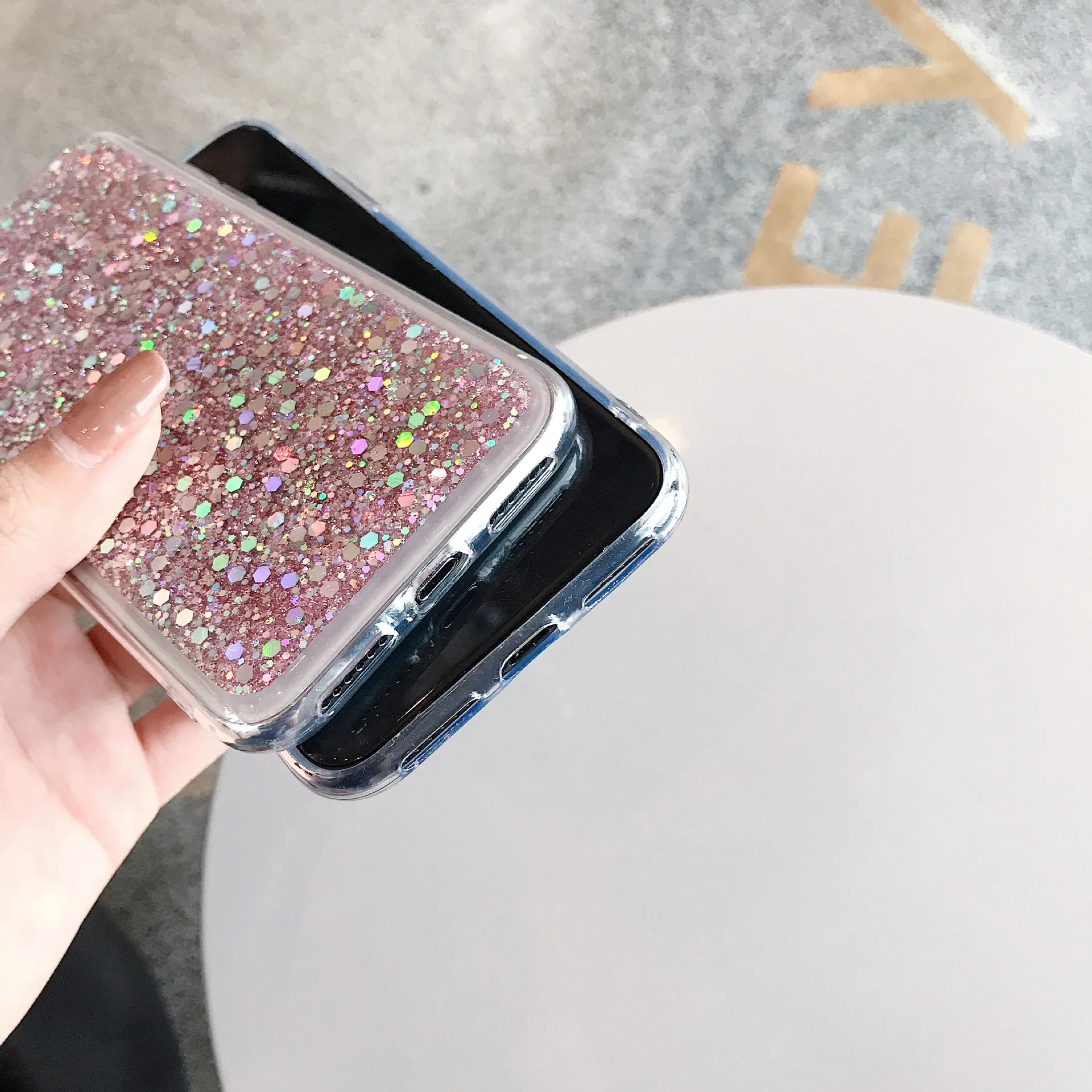 Модный Блестящий чехол для телефона YESPURE Iphone X 6 6s 6plus 7 7plus 8 8plus TPU мобильный